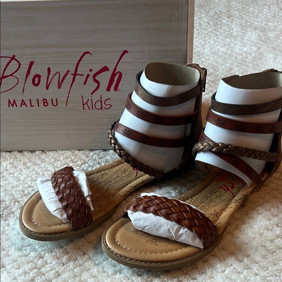 Blowfish Kids Tan Braided Sandals - Picture 1 of 3